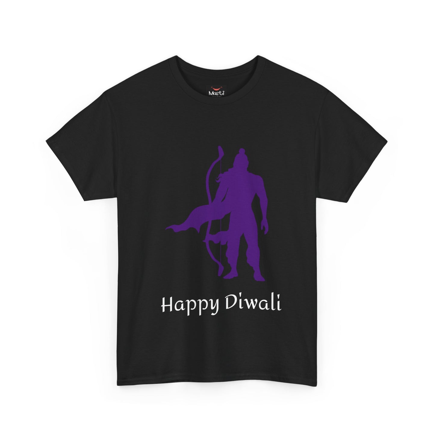 "Happy Diwali" T-Shirt with Lord Rama Silhouette – Celebrate the Festival of Lights!