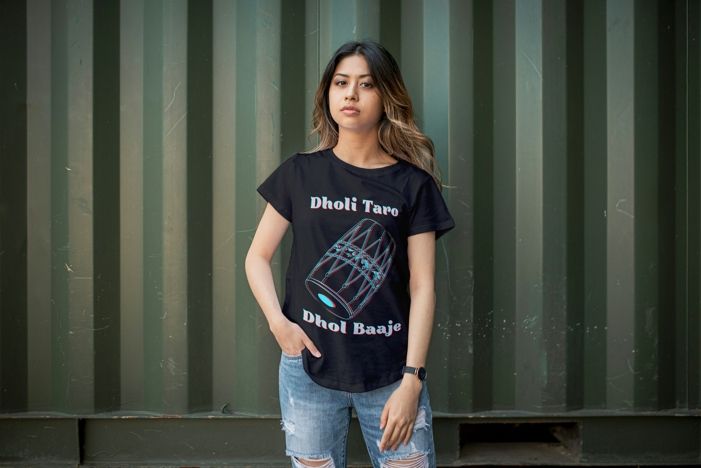 "Dholi Taaro Dhole Baaje" T-Shirt – Feel the Beat of the Dhol!