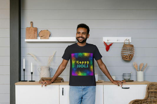 "Happy Holi" T-Shirt – Celebrate the Festival of Colours in Style!