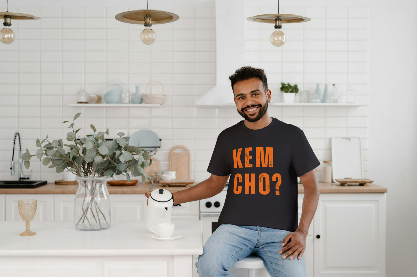 "Kem Cho" T-Shirt – Wear Your Gujarati Pride with Style!